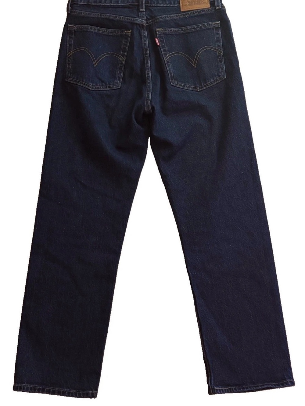 Levi's Premium Wedgie Straight Blue Cropped High-Rise Jeans - 27 - Picture 6 of 7